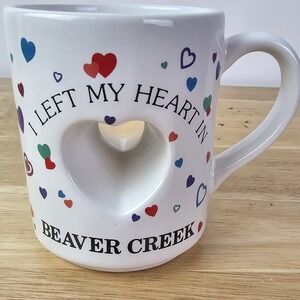 Papel USA I Left My Heart in Beaver Creek CO Ski Coffee Mug Cup Heart Cut-Out 3D
